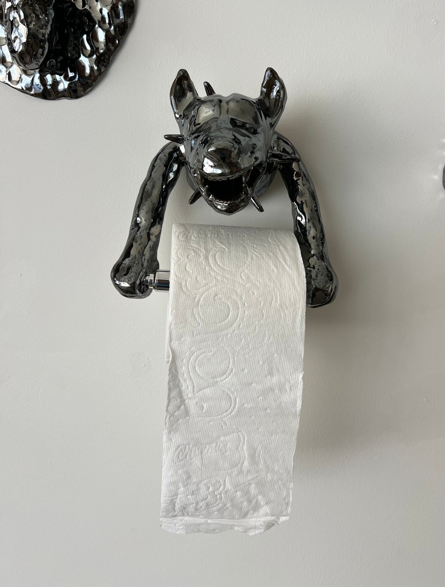 Chrome Doberman Toilet Paper Dispenser
