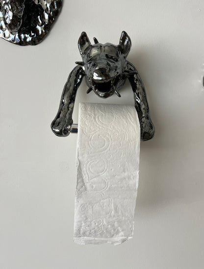 Chrome Doberman Toilet Paper Dispenser