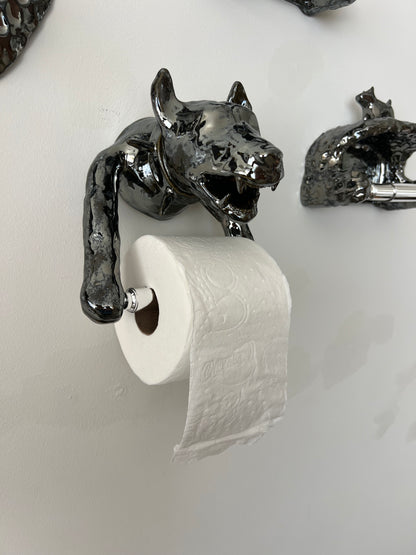 Chrome Doberman Toilet Paper Dispenser