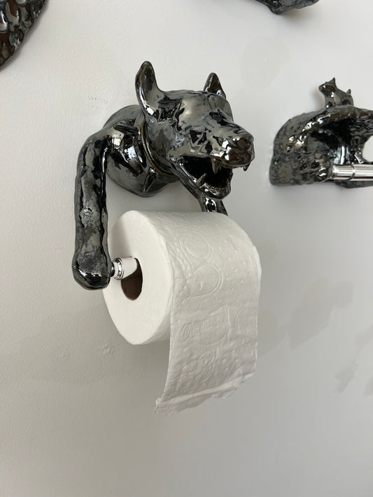 Chrome Doberman Toilet Paper Dispenser