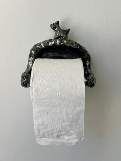 Chrome Dog Toilet Paper Dispenser
