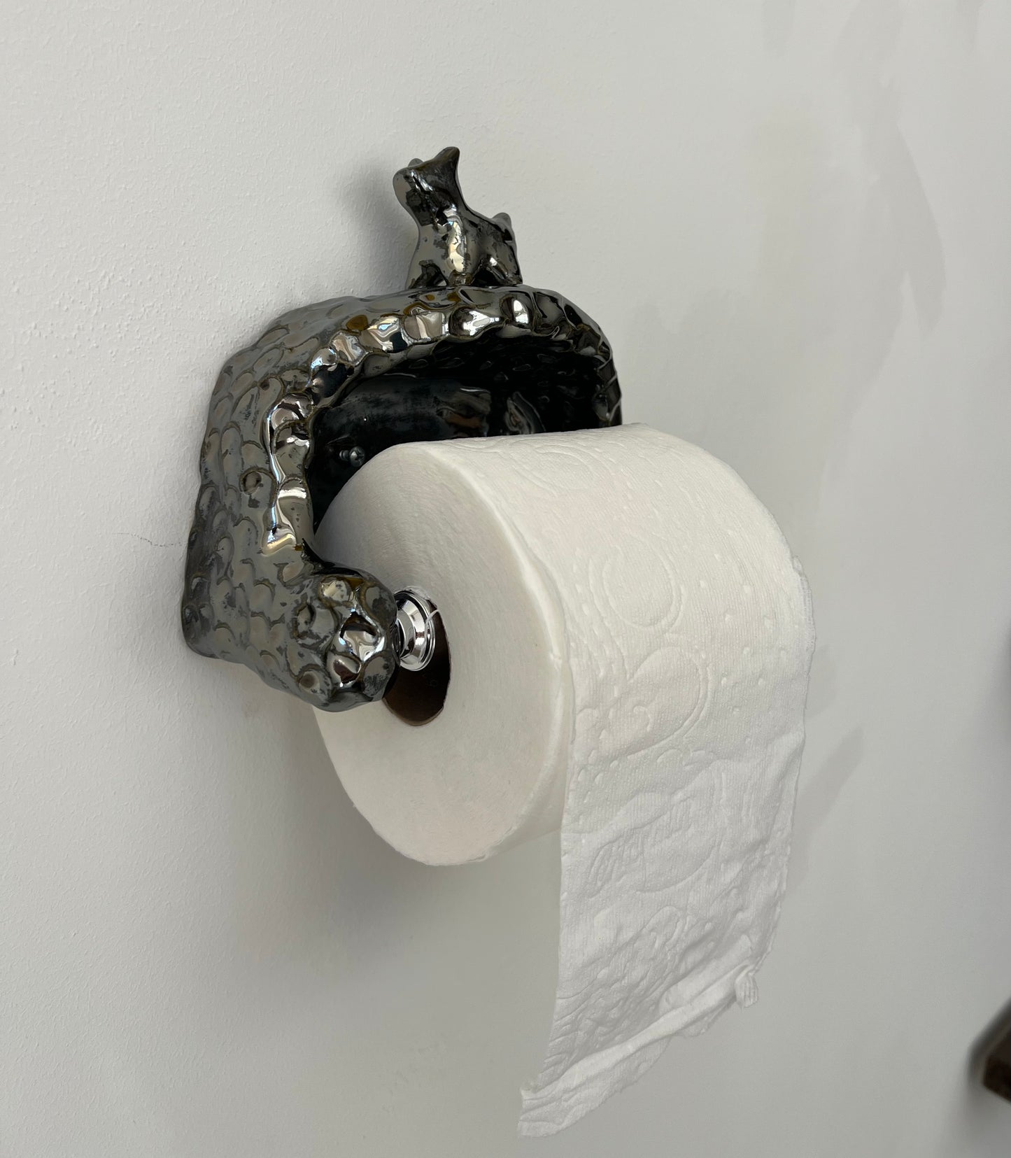 Chrome Dog Toilet Paper Dispenser